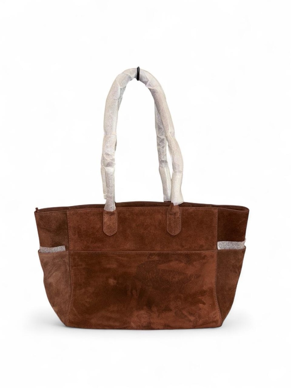 Quince Hudson Suede Tote in Chocolate Brown - Picture 2 of 6